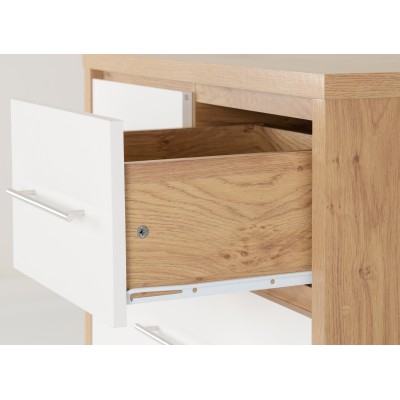 Seville 3+2 Drawer Chest - White Gloss/L | Murphy Furniture