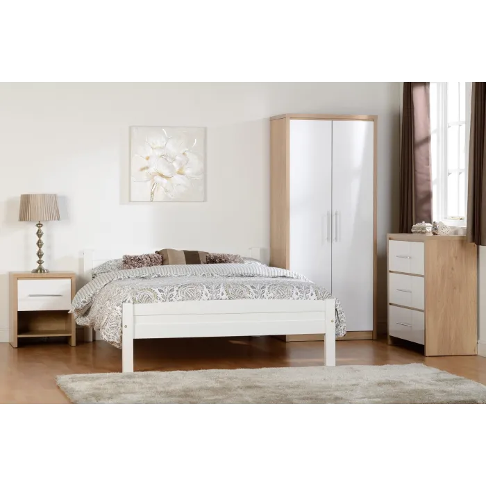 Seville Bedroom Set - White Gloss/Light | Murphy Furniture