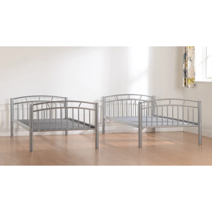 Ventura 3FT Bunk Bed - Silver | Murphy Furniture