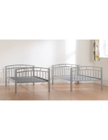 Ventura 3FT Bunk Bed - Silver | Murphy Furniture