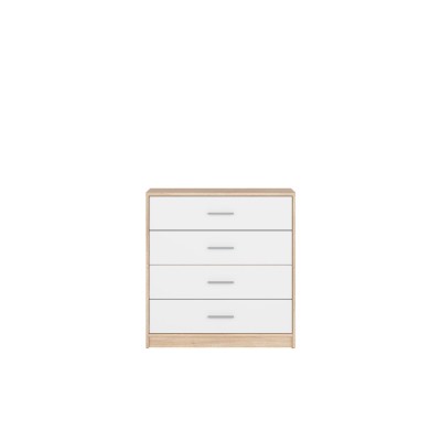 Devon 4 Drawer Chest - Sonoma Oak/White | Murphy Furniture