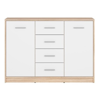 Devon 2 Door 4 Drawer Chest - Sonoma Oak | Murphy Furniture