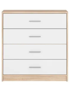 Devon 4 Drawer Chest - Sonoma Oak/White | Murphy Furniture