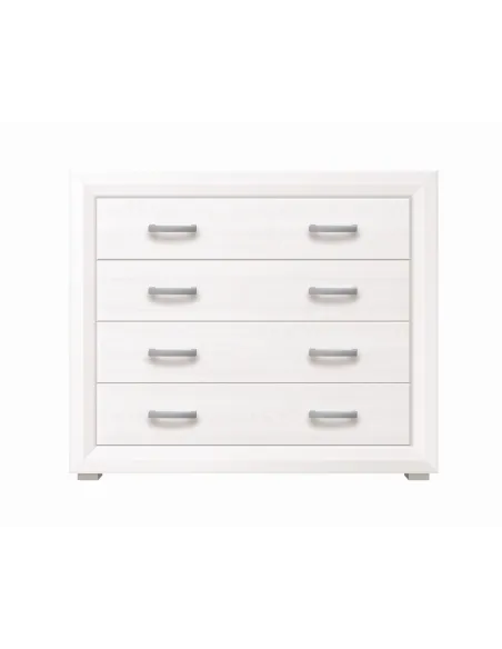 Oxford 4 Drawer Chest - White Alpine | Murphy Furniture