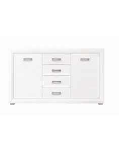 Oxford 2 Door 4 Drawer Chest - White Alp | Murphy Furniture