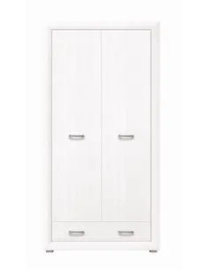 Oxford 2 Door 1 Drawer Wardrobe - White | Murphy Furniture