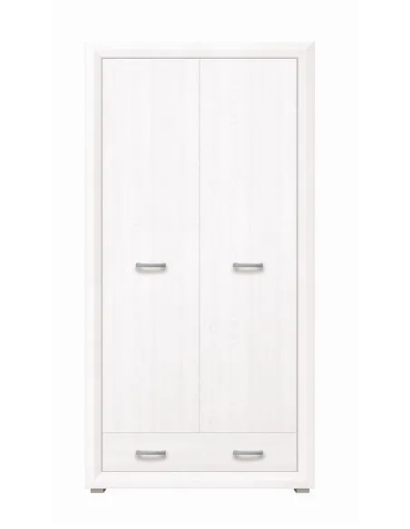 Oxford 2 Door 1 Drawer Wardrobe - White | Murphy Furniture