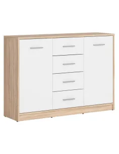 Devon 2 Door 4 Drawer Chest - Sonoma Oak | Murphy Furniture 2