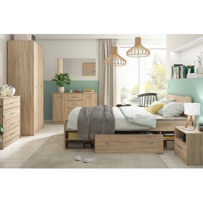 Devon 2 Door Combined Wardrobe - Sonoma | Murphy Furniture