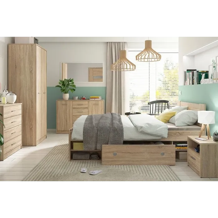 Devon 2 Door Combined Wardrobe - Sonoma | Murphy Furniture