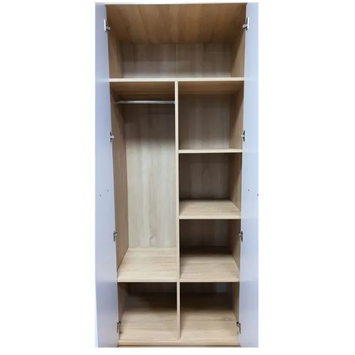 Devon 2 Door Combined Wardrobe - Sonoma | Murphy Furniture