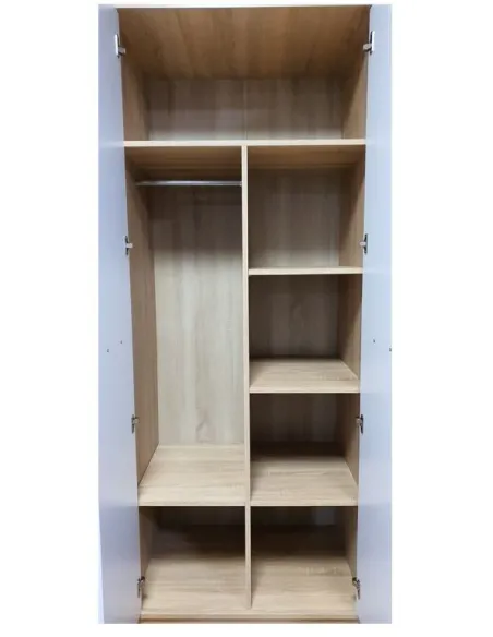 Devon 2 Door Combined Wardrobe - Sonoma | Murphy Furniture